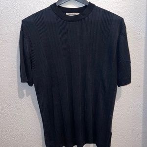 Short Sleeve Ribbed Sweater